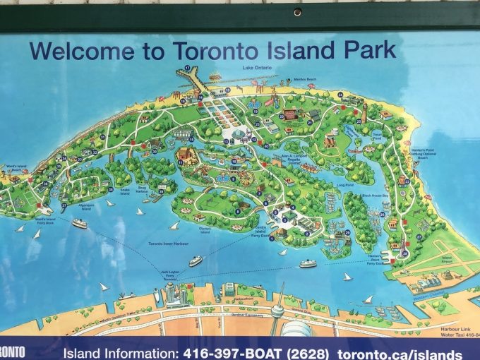 Toronto Island map