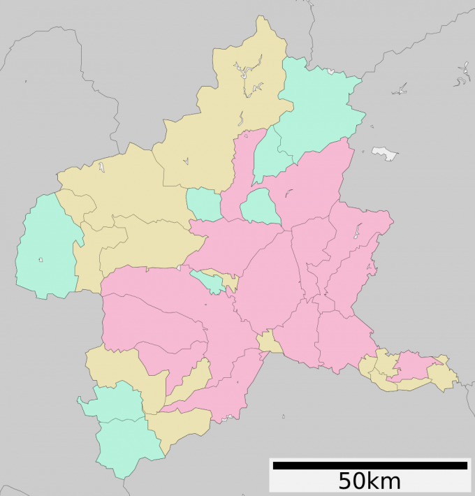 群馬県 地図 鶴のかたち