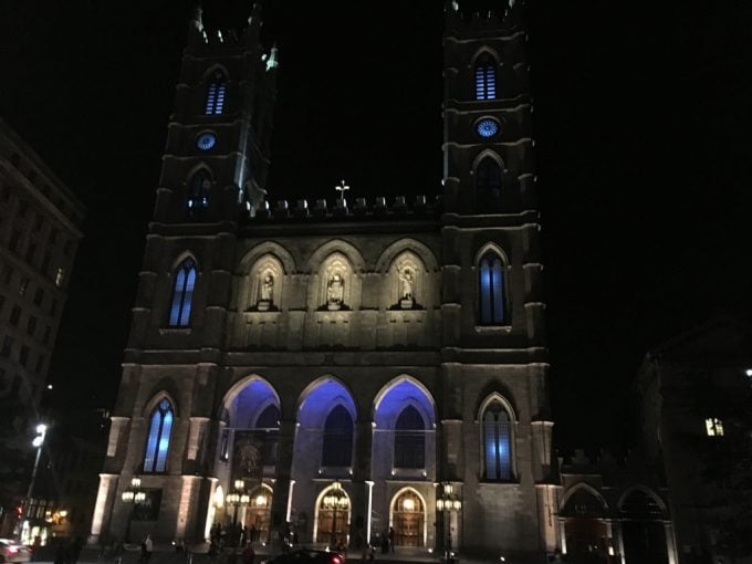 Notre-Dame Basilica night