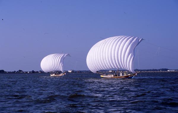 霞ヶ浦 帆引き船