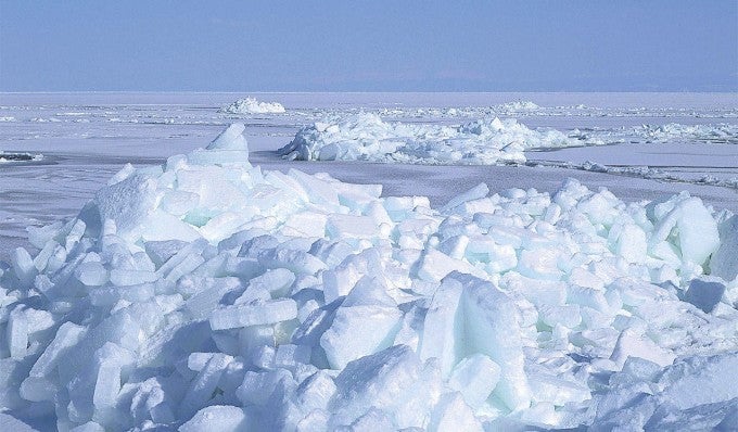 2月の北海道観光名所 網走 流氷